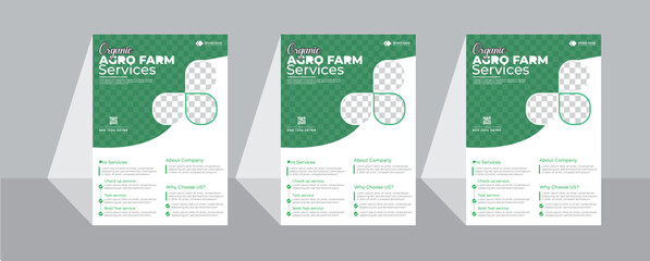 Flyer design for Agriculture service and template layout with print and web.