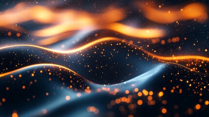 Obraz premium Abstract digital art of flowing, undulating lines.