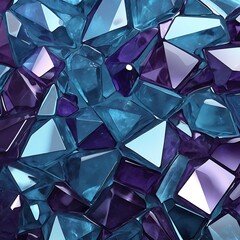 A silver ribbon bow accents the abstract blue diamond pattern, perfect for a holiday or birthday celebration