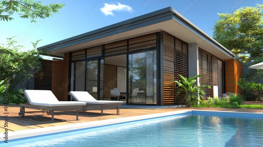 Poster conceptual building design with modern d renderings, digital floor plans, and minimalistic architect