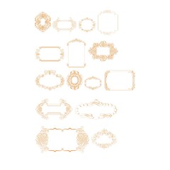 Gold Ornate Frame Vector Set