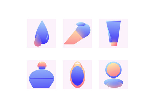 Beauty Icon Set Template