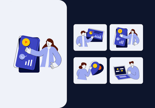 Blue Offering Icon Set