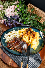 Delicious braised pork ribs.