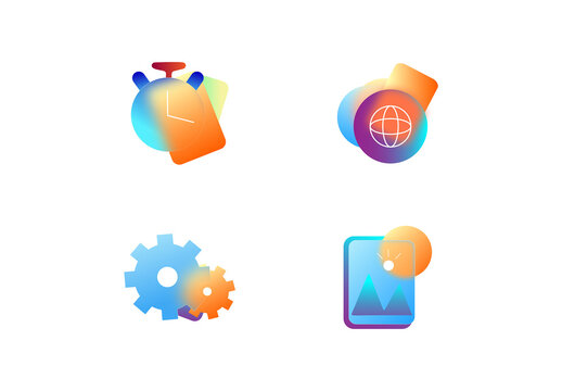 Gradient Setting Icon Set