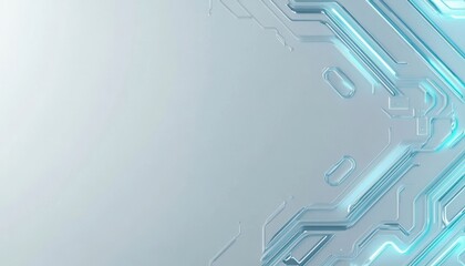 Abstract Blue Circuit Board Pattern on Grey Background