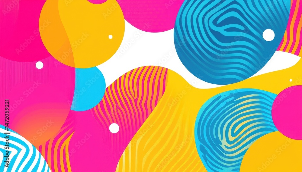 Poster abstract colorful circles and lines background