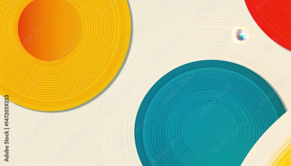 Poster abstract colorful circles pattern background texture