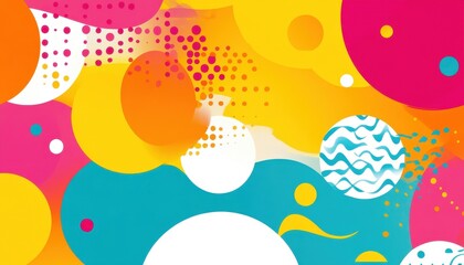 Fototapeta premium Abstract Colorful Circles Background with Geometric Patterns