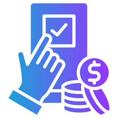 Pay Confirmation glyph gradient icon