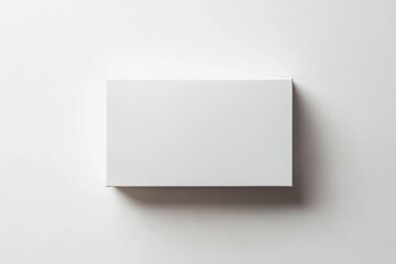 Minimalist white box on plain background. AI image