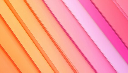 Fototapeta premium Abstract Diagonal Gradient Stripes in Pink Orange Peach and Coral Colors