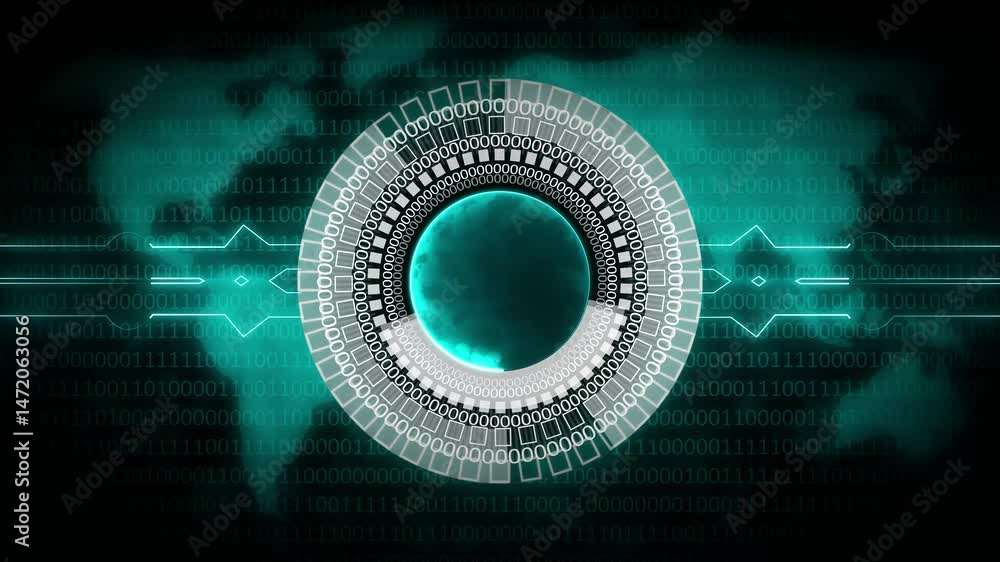 Poster abstract technology background circles digital hi-tech technology design background. concept innovat