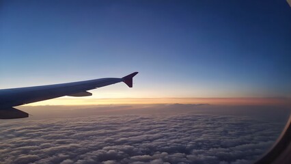 Obraz premium view from airplane window