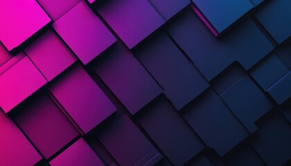 Fototapeta premium Abstract Geometric Background with Purple Pink and Blue Cubes