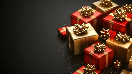 Luxury Red Gold Gift Boxes Holiday Presents