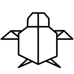 Geometric origami turtle