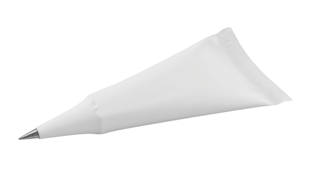 Dramatic contrast, a minimalist study of white paper cone against black backdrop