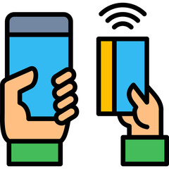 Contactless Pay lineal color icon