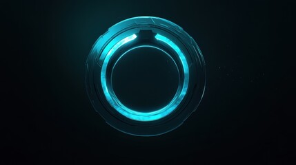 Futuristic Circular Glowing Tech Interface