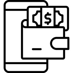 Ewallet line icon