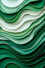 Abstract Green Wave Illustration