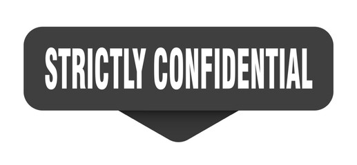 Fototapeta premium strictly confidential sticker. strictly confidential sign on transparent background