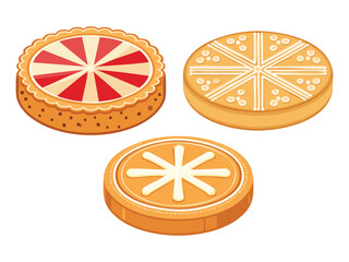 vector illustration of a Cornish Fairing (Traditional Spiced Biscuit from Cornwall)