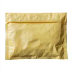 Golden bubble mailer whispers secrets of snail mail, perfect for eclectic correspondences and National Letter Writing Month