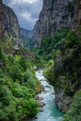 Aerial view of the Gorges du Verdon in south France