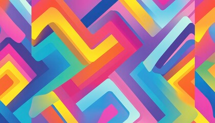 Vibrant Abstract Geometric Pattern with Bright Colors
