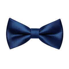 A classic navy blue bow tie on a white isolated background, perfect for formal occasions, adding elegance and style to any outfit.