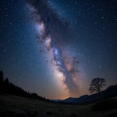 Fototapeta premium Milky Way, AI Generated
