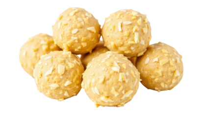 Delicious peanut butter balls, a sweet treat on dark background sweet