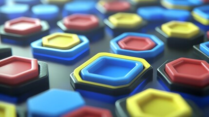 Abstract Colorful Hexagon Pattern Background