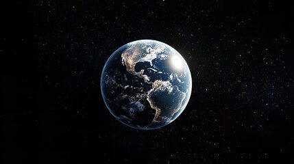 Obraz premium 3D Render of Space Debris Around Planet Earth in 8K Realistic Detail