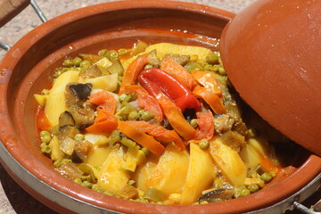 Fresh Tajine Close Up, Traditional Moroccan Food
