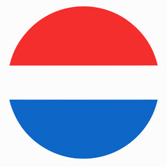 Circle Flag of the Netherlands