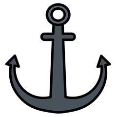 Cartoon of a anchor
