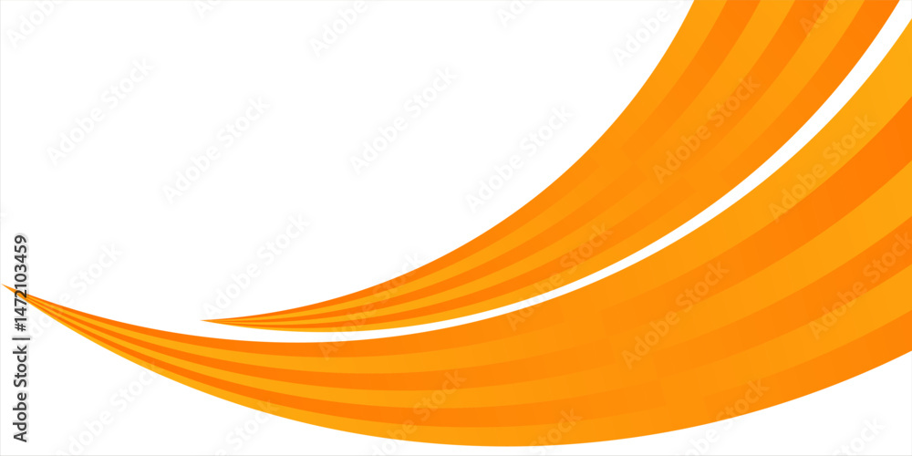Poster bstract orange banner background. graphic design banner pattern background template with dynamic cur
