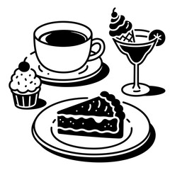 cup of coffee and cake