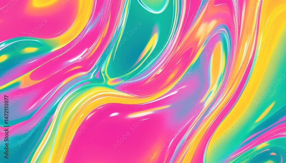 Poster abstract colorful swirling fluid background texture