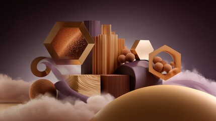 Creative advertising template featuring liquid cocoa elements for impactful design