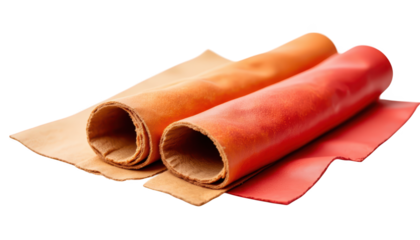 Vibrant red wax roll on a black background, captivating closeup red