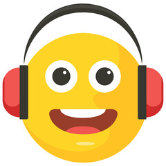 Emoticon Listening Music
