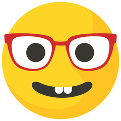 Emoticon Wearing Glasses