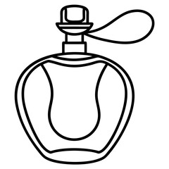 Obraz premium Perfume bottle continuous line art