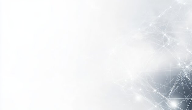 Abstract Silver and White Particle Network Background