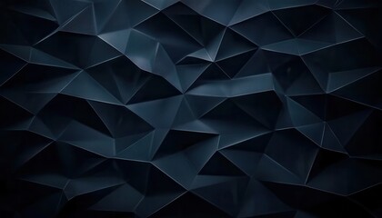 Obraz premium Dark Blue Geometric Abstract Background with Triangles