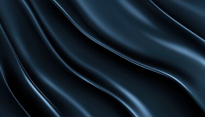 Obraz premium Dark Blue Silk Fabric Drape Texture